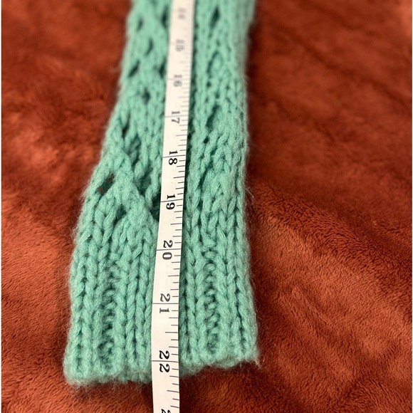Free People Open Knit Mint Green Long Sleeve Sweater Size Medium - Picture 12 of 12